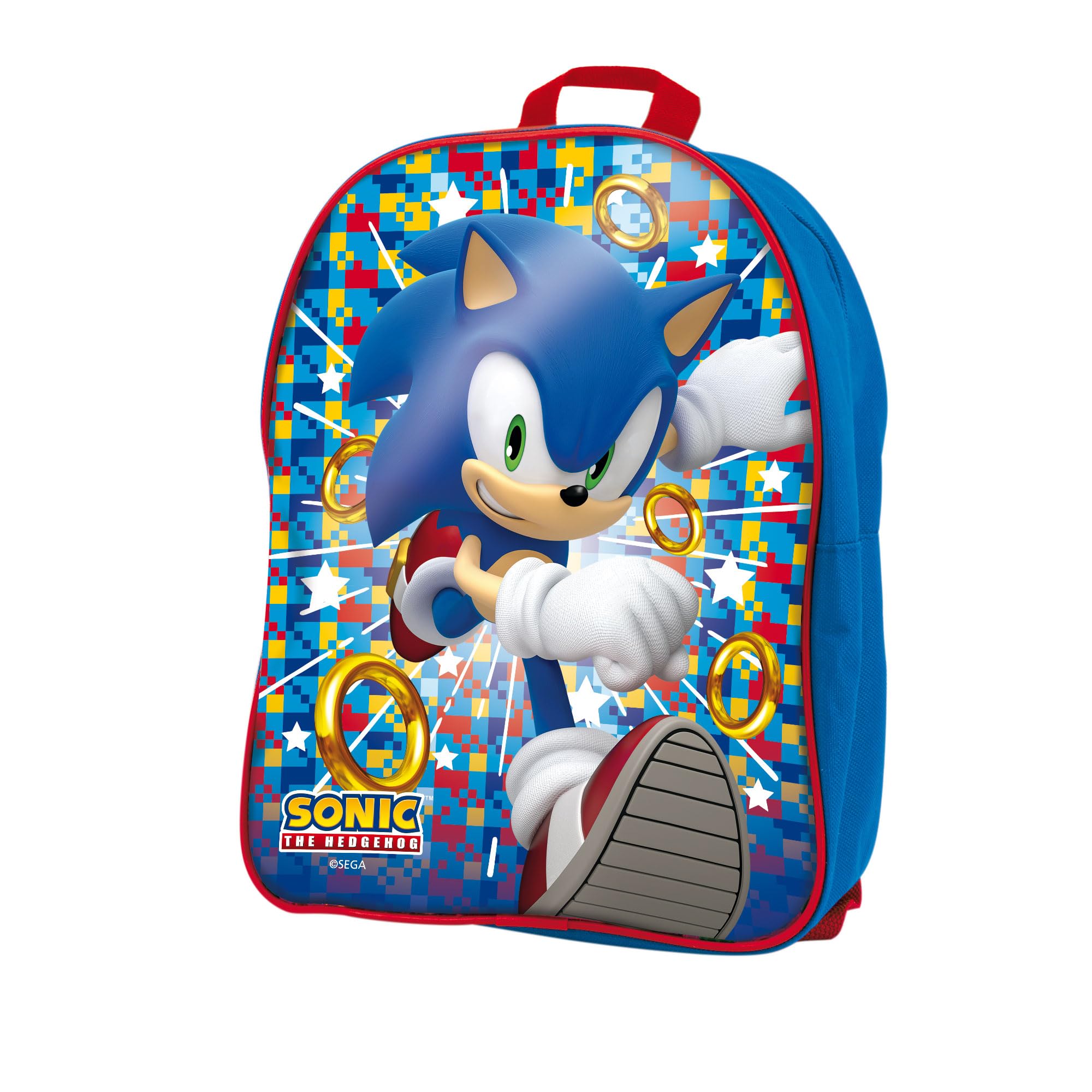 Lisciani - SONIC - Pack 2 en 1 Mochila + Juegos de Cartas - Juegos Educativos Portátiles para 2 Jugadores o Más - Juego Educativo 6 Años con Sonic para Desarrollar Lógica y Diversión en Movimiento