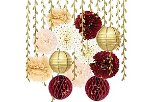 Burgundy Gold Birthday Party Decorations: An Autumnal Extravaganza