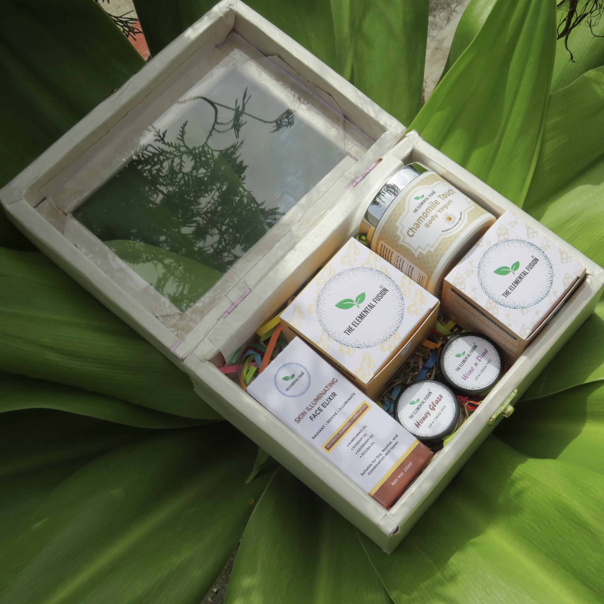 The Elemental Fusion Satin Sandstone Luxury Skincare Kit | All-Day Illumination Routine | Purify and Illuminate Skin | Sulfate and Paraben-Free | (Total 6 Premium Products)