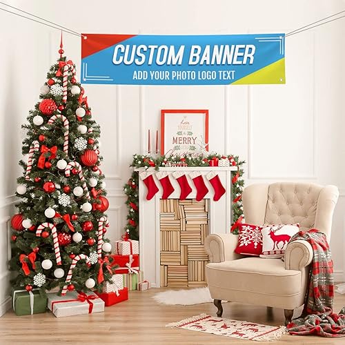 Miniatura 4 de Banners y letreros personalizados para exteriores, personalizables, con foto, texto, decoración de impresión para fiesta de cumpleaños, negocios,