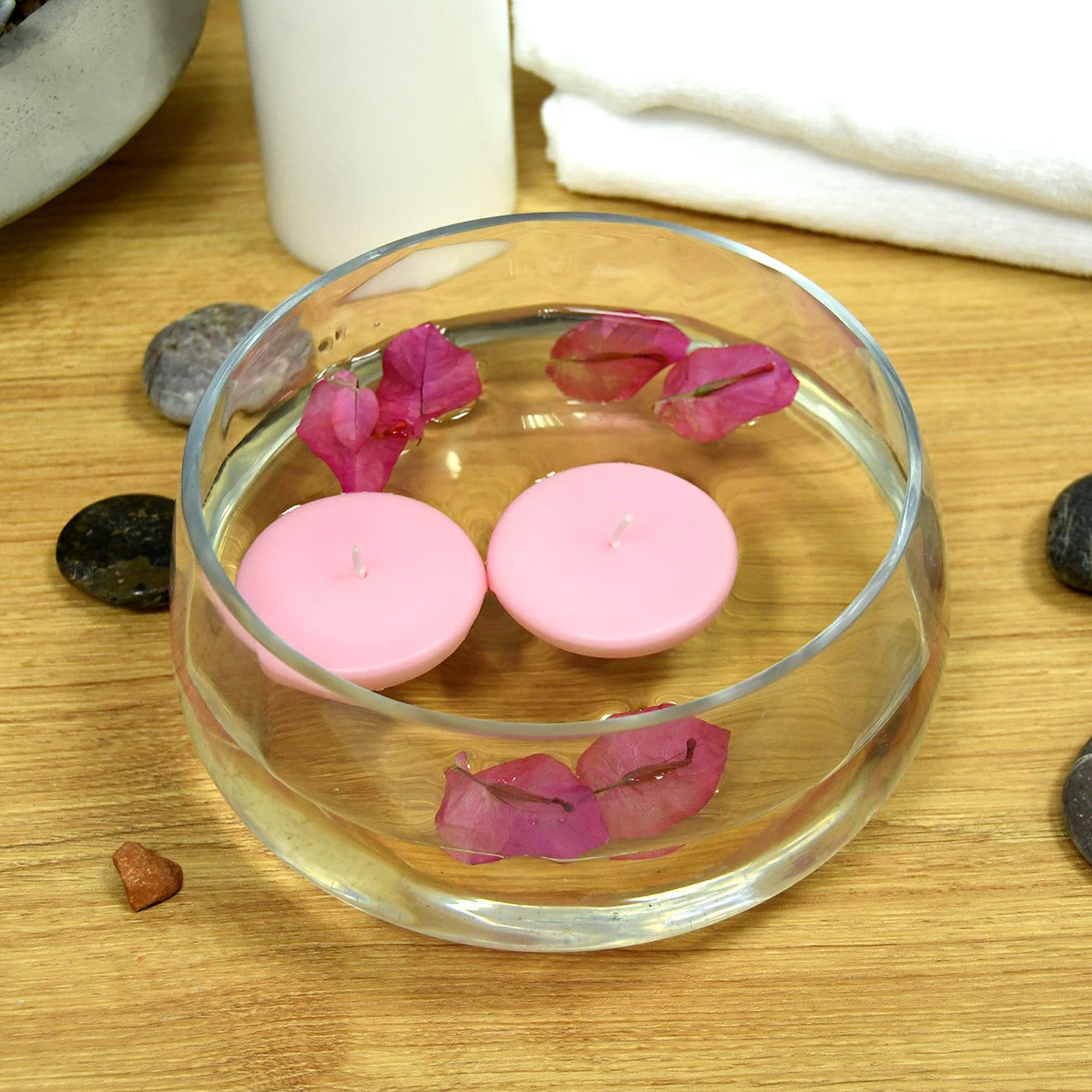 Zest Vela 24 Piezas Velas flotantes, 5,7, luz Rosa