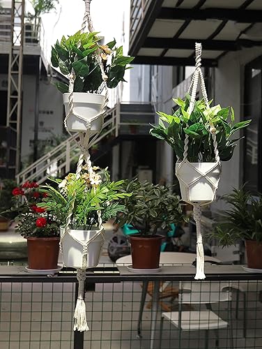 Miniatura 10 de Kit de macramé de 169 piezas para principiantes de 0.118 in x 220 yardas, de algodón natural, para colgar en la pared, los mejores suministros de