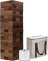 Vista 1 de GoSports Juego Gigante de Apilamiento de Madera para Exteriores – Torre de Derribo Grande con Estuche