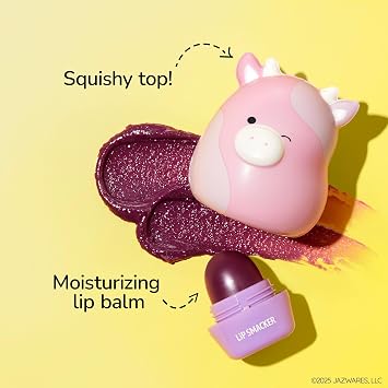 Lip Smacker Squishmallows Moisturizing Lip Balm, Fun Soft Squishy Collectible Top, Hydrates & Smooths Patty