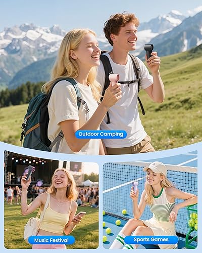 Miniatura 7 de Gaiatop Mini ventilador de mano portátil, 4000 mAh 15 horas de funcionamiento máximo ventilador turbo personal tamaño de bolsillo, ventilador de