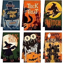 Pumpkin Ghost Halloween Kitchen Towels, Boo Halloween Dish Towels