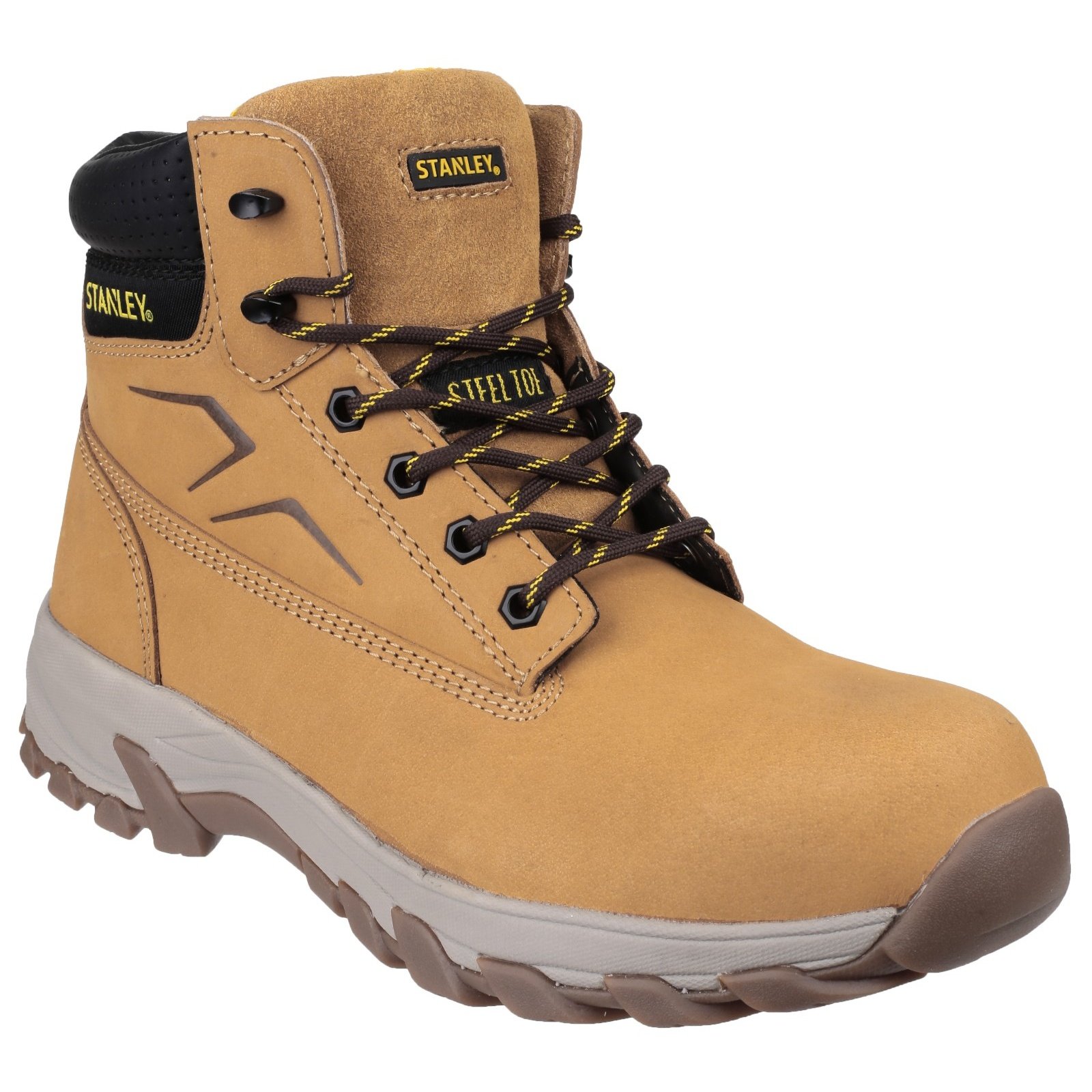 Stanley - Botas de Seguridad de Cuero Tradesman con Cordones para