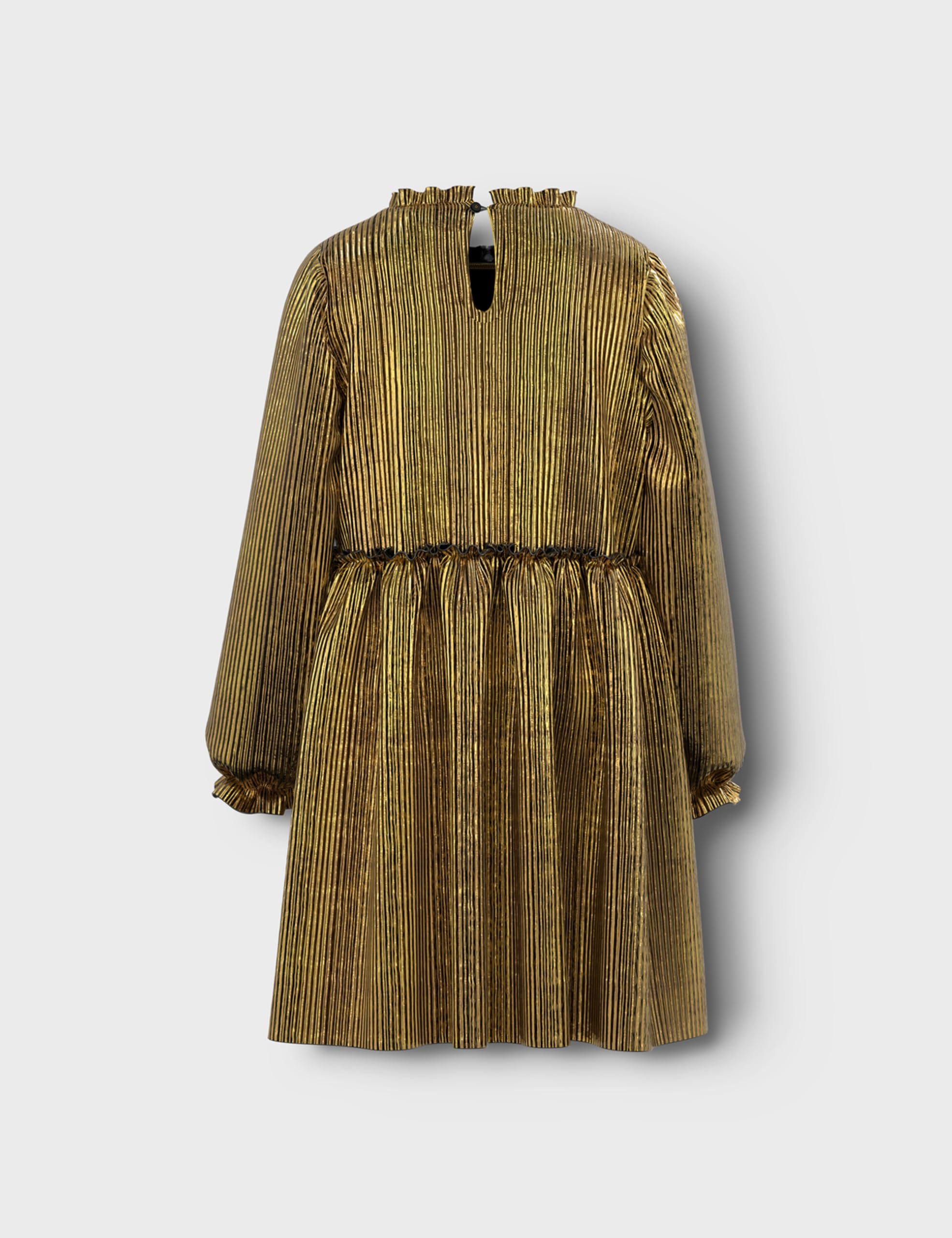 NAME IT Dziewczęca sukienka Nkfritallica Ls Dress Pb, Kolor złoty, 116