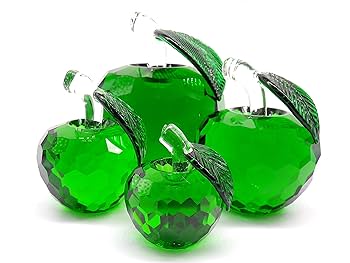 Amazon.co.jp: [KKD] クリスタル ガラス 林檎 りんご 置物