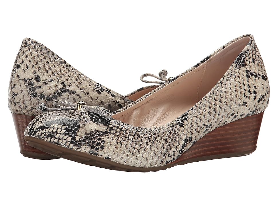 

Cole Haan Tali Grand Lace Wedge 40 (Sahara Snake Print) Women's Slip on Shoes, Taupe