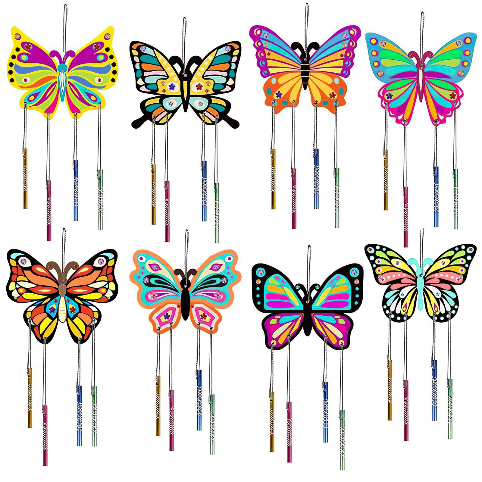 SRIZIAN 10 Mariposa Carillón de Viento para Niños,Arte Bricolaje Manualidades de Madera para Pintar Decoración Juguetes Creativos SRIZIAN 10 Mariposa Carillón de Viento para Niños,Arte Bricolaje Manualidades de Madera para Pintar Decoración Juguetes Creativos