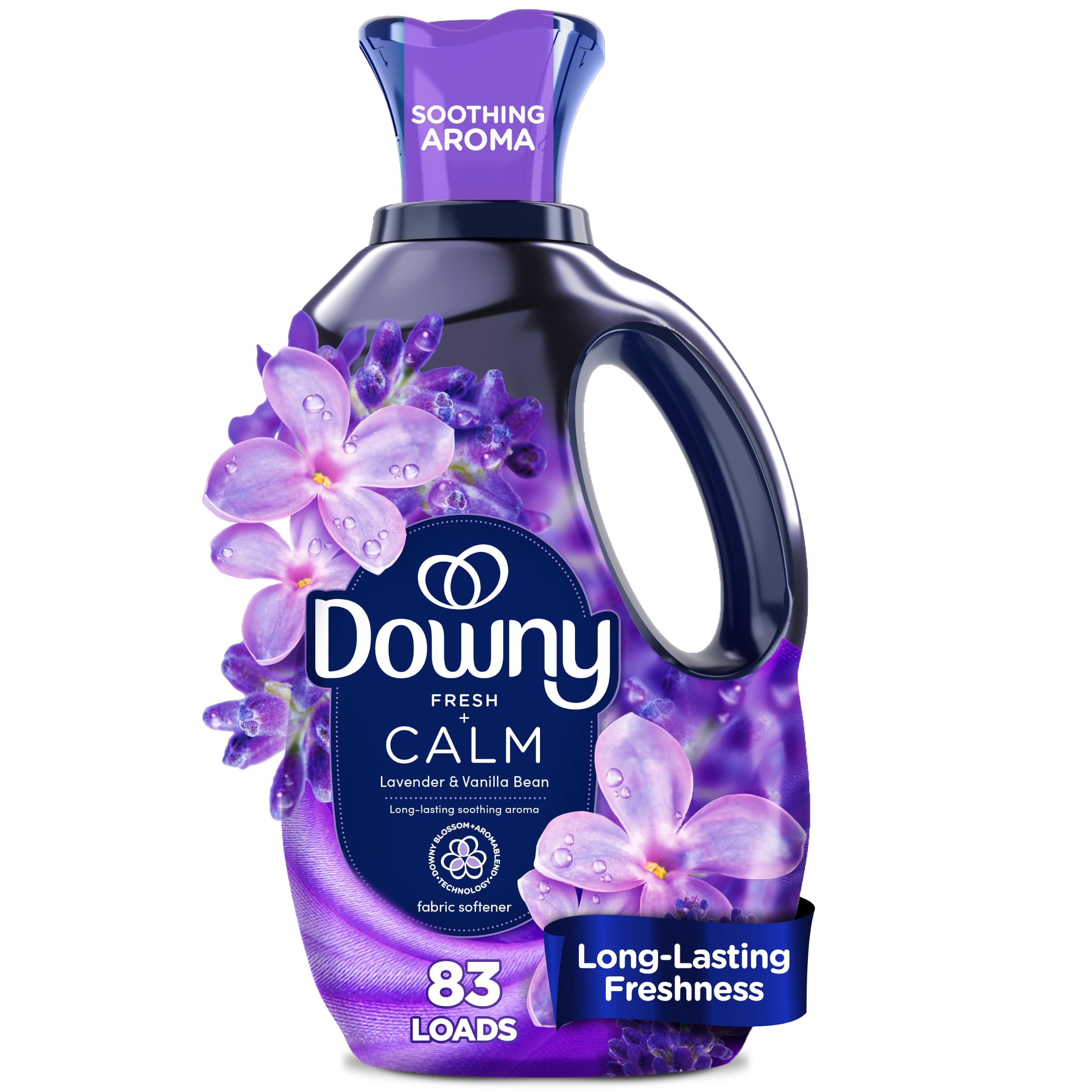 Downy Infusions CALM Liquid Fabric Softener, Soothing Lavender And Vanilla Bean, 56 Fl Oz, Fabric Conditioner For Softness And Scent, Pack of 2