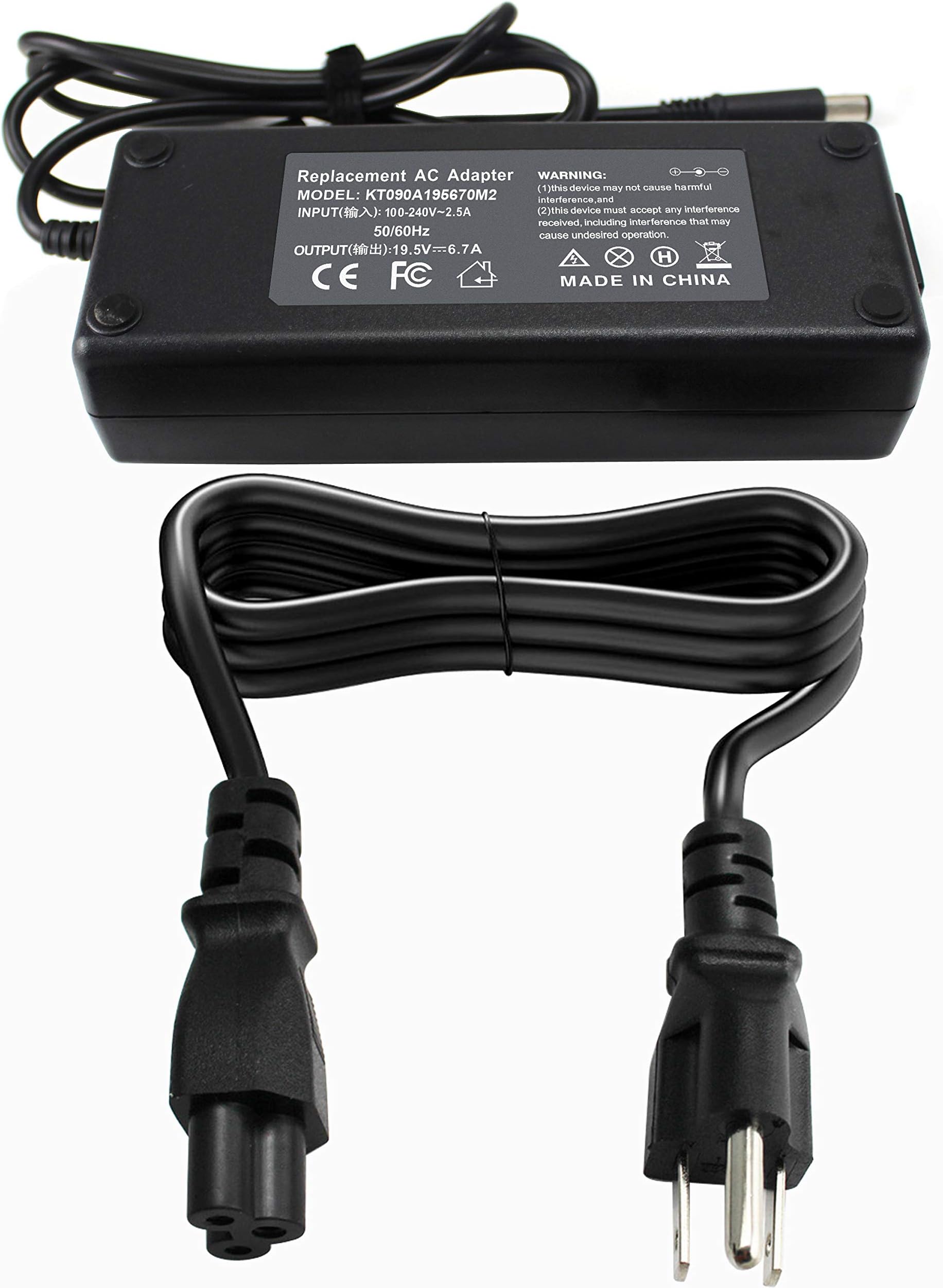 DA130PE1-00 130W Charger Adapter Replacement for Inspiron 15 i7559 15-7559 5577 7557 7567 N5110 N7110 17r 7720 XPS M170 XPS15 L501X L502X Precision 3520 3510 M2800 Ju012 La130pm121 Power Cord