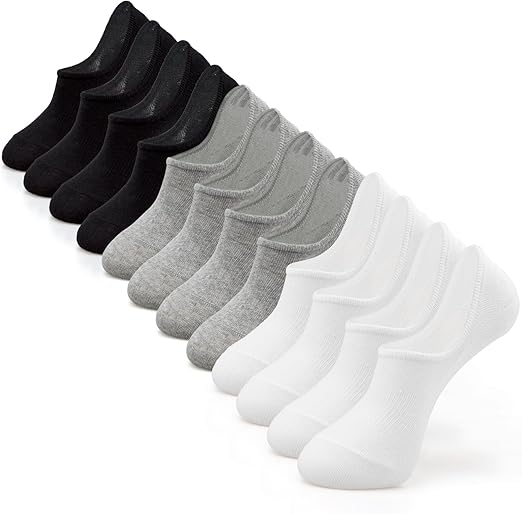 IDEGG No Show Socks Men Low Cut Ankle Short Socks for Men Casual Athletic Socks with Non Slip Grip
