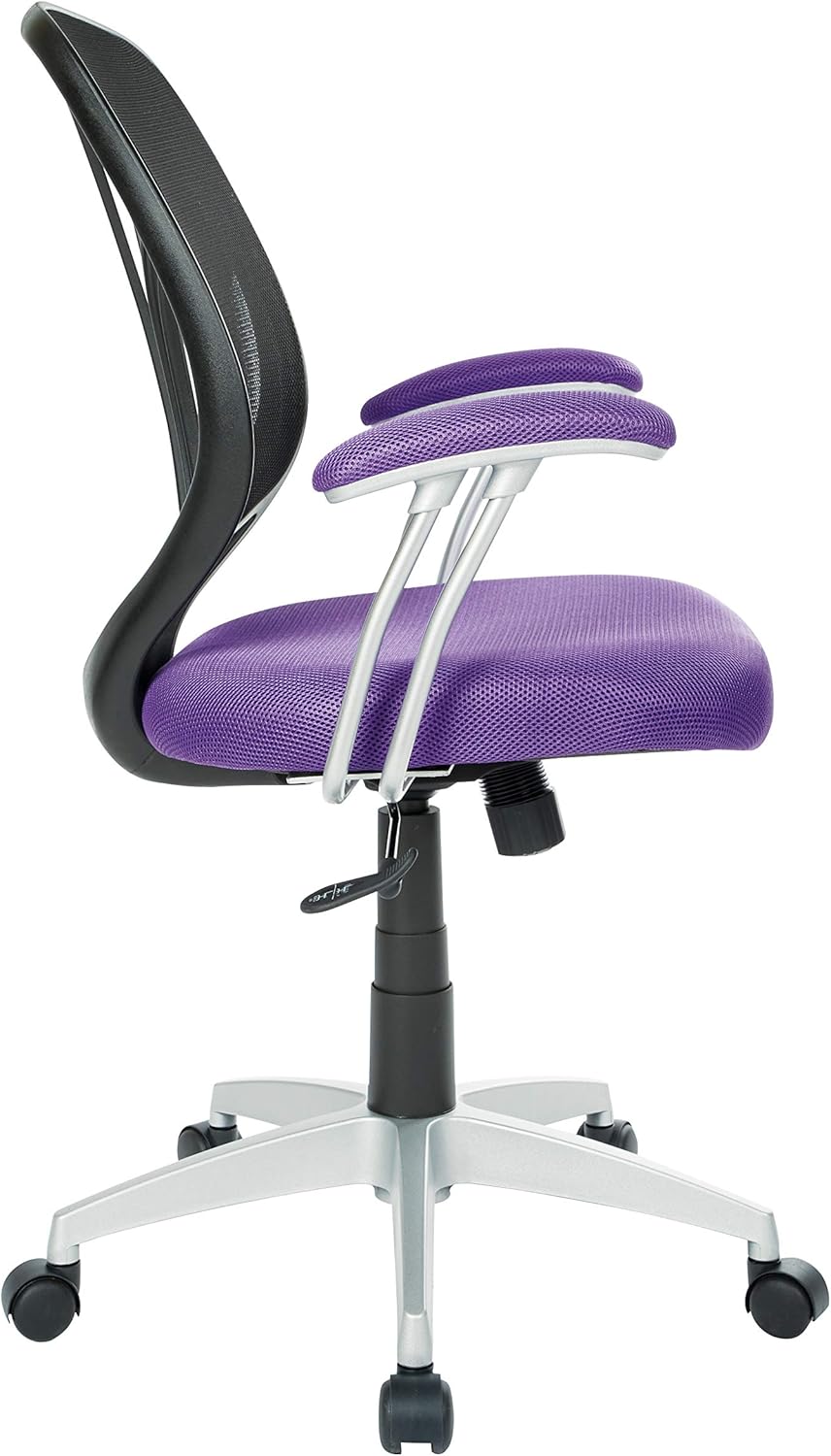 OSP Home Furnishings Screen Back Office Task Chair, Purple, EMH69203S-512