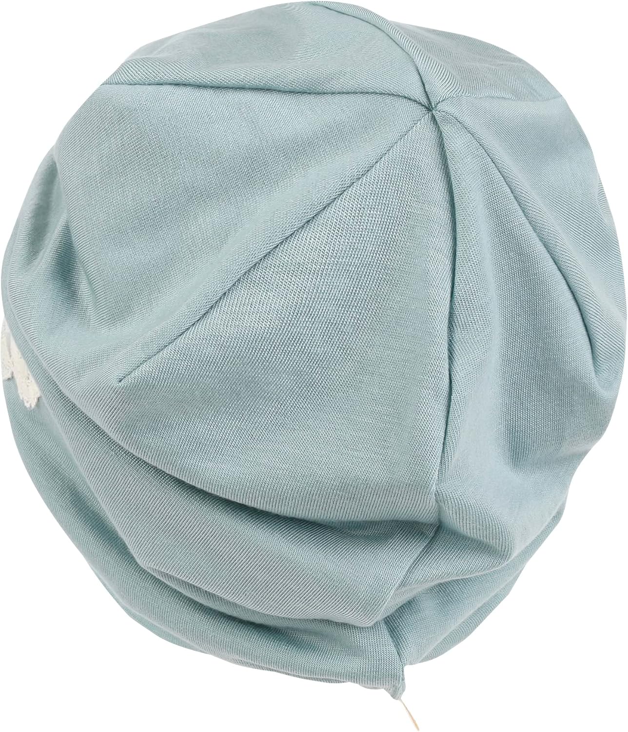 ililily Tencel Lyocell Lace Covered Chemo Beanie Soft Head Cover Sleep Hat