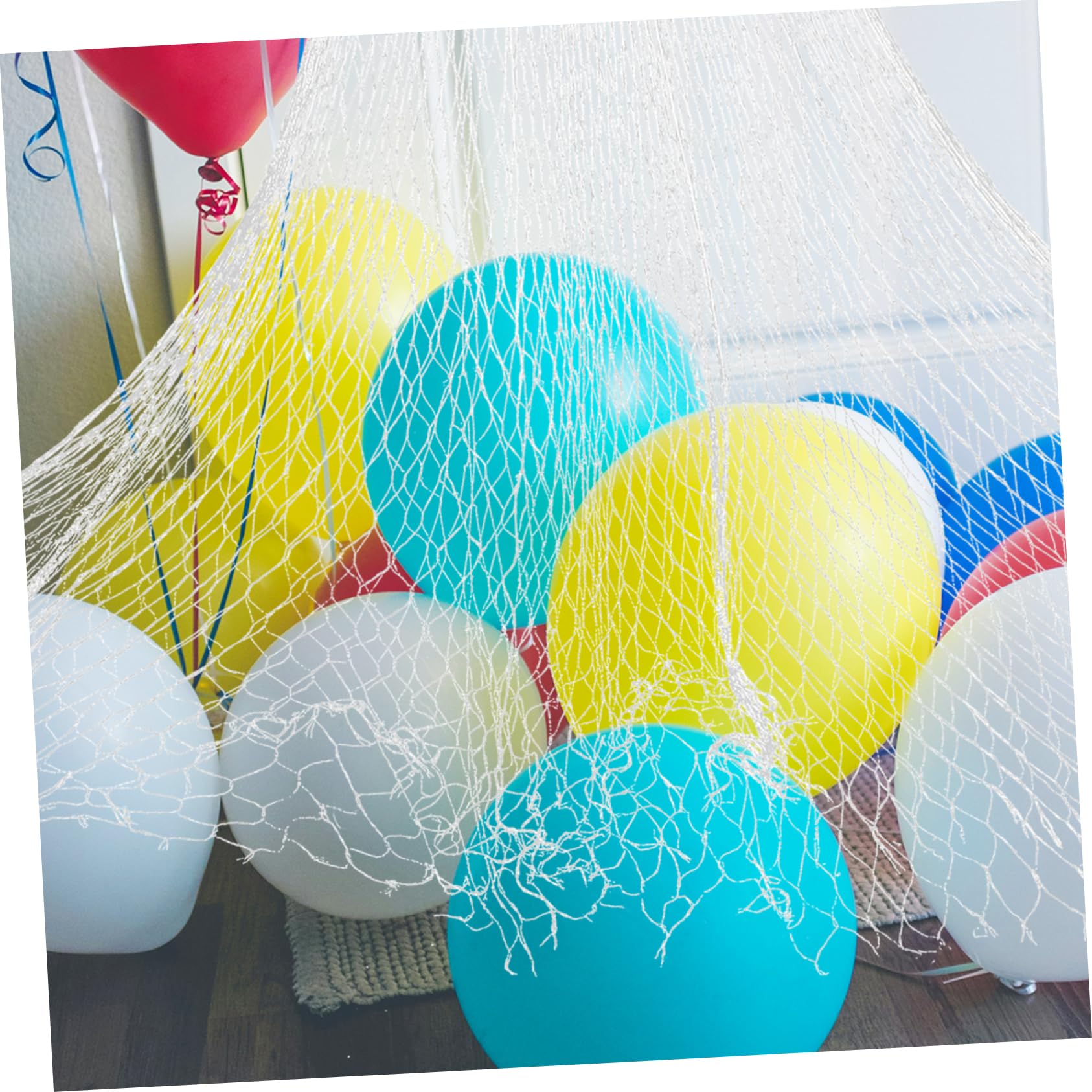 Rete per Rilascio Palloncini Grande 500 Pezzi in Plastico Bianco