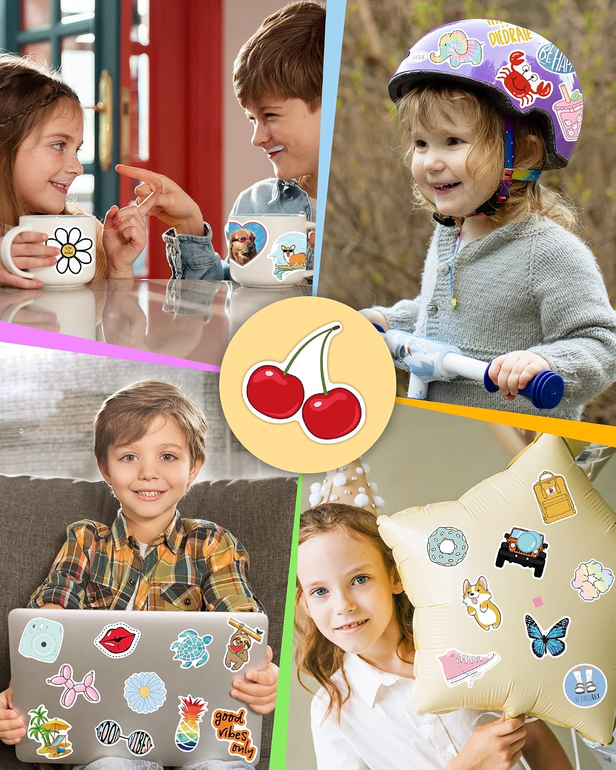 Bekayshad Stickers for Water Bottles, 100 Pack/PCS Hydroflask Stickers Aesthetic Waterproof Cute Vsco Vinyl Stickers Laptop Skateboard Luggage Computer Stickers for Teens Girls Kids