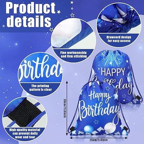 Miniatura 2 de 24 bolsas con cordón para recuerdos de fiesta, mochilas, suministros de fiesta, bolsas de recuerdo para niños y adolescentes