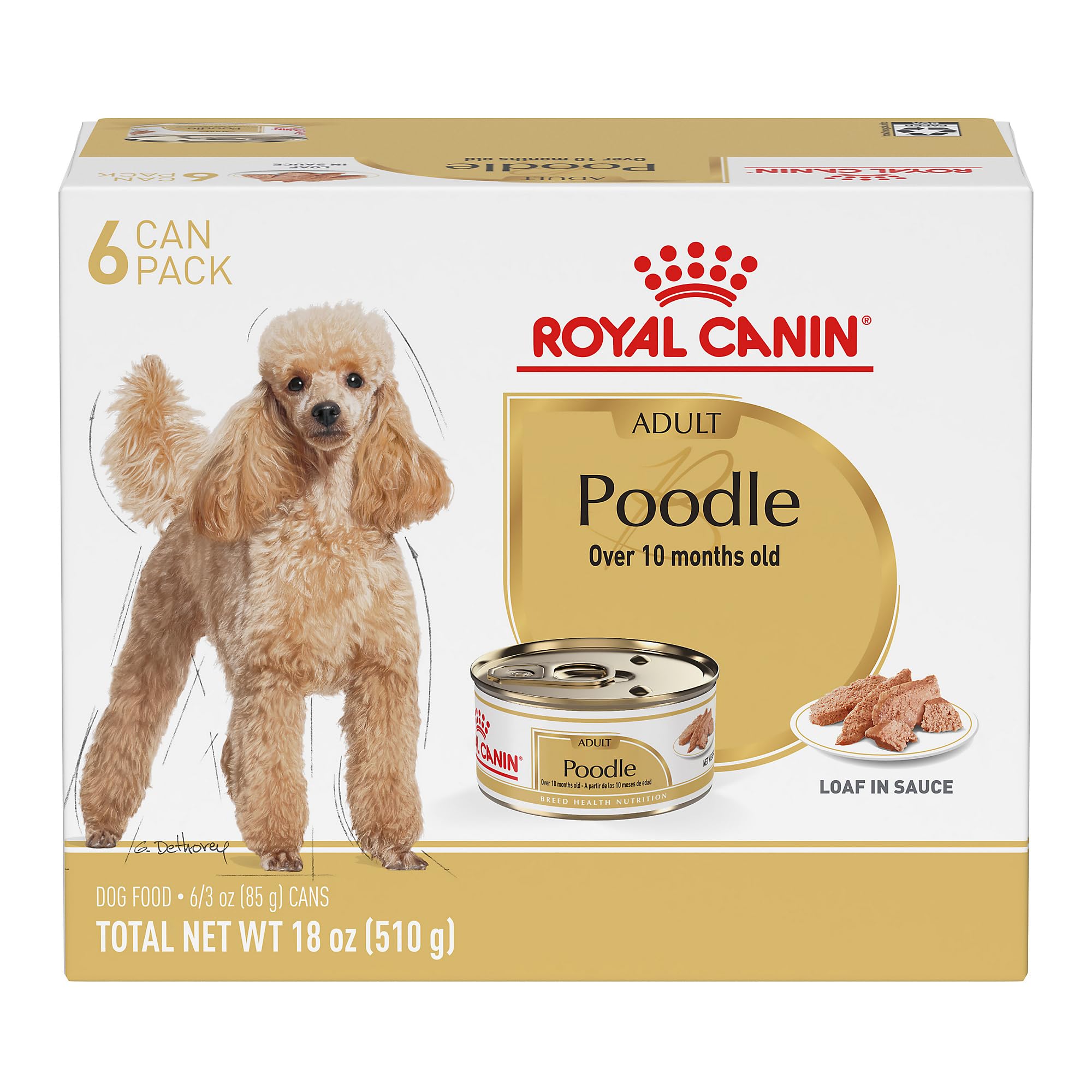 Royal Canin Breed Health Nutrition Poodle Adult Loaf in Sauce Dog Food