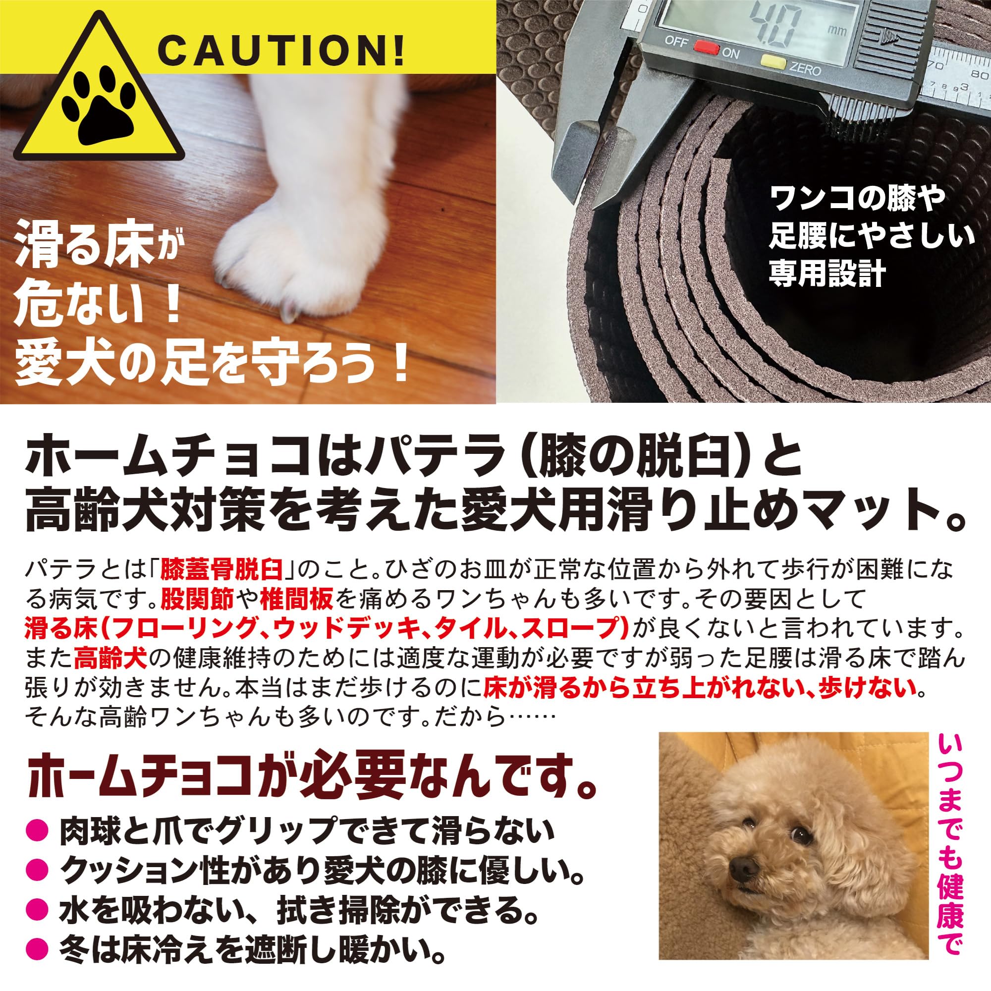 Amazon.co.jp: 愛犬のための 室内用 滑り止めマット HOME CHOCO III