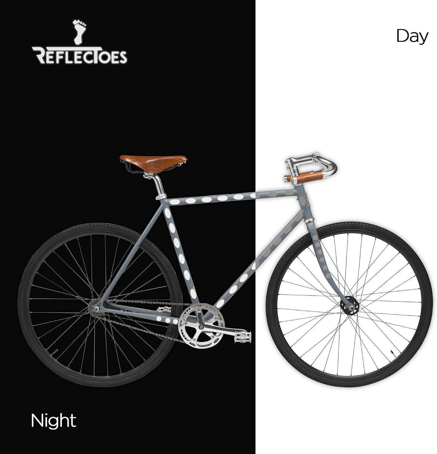 ReflecToes 330 Reflective Stickers Oval 5 Pack - Bicycle Frame, Helmet, Stroller, Scooter, Pedals - 5 Pack - 3.5 x 5.5 inches Per Sheet - 150 Bright Retro Reflective Stickers 330 Candle Power