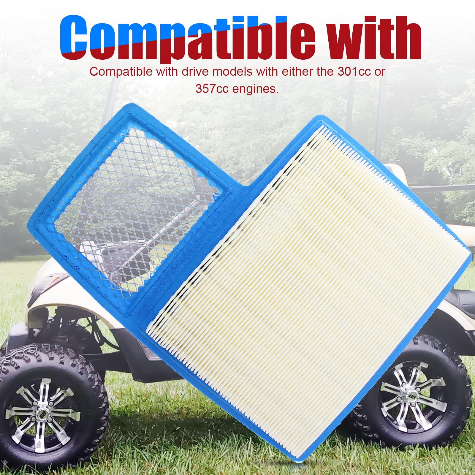 G16 G19 G20 G21 G22 G29 filtr powietrza kompatybilny z wózkiem golfowym Yamaha JN6-E4450-00 JN6-E4450-01 G16A G22A silnik 4-cyklowy 301cc 357cc 1996-UP