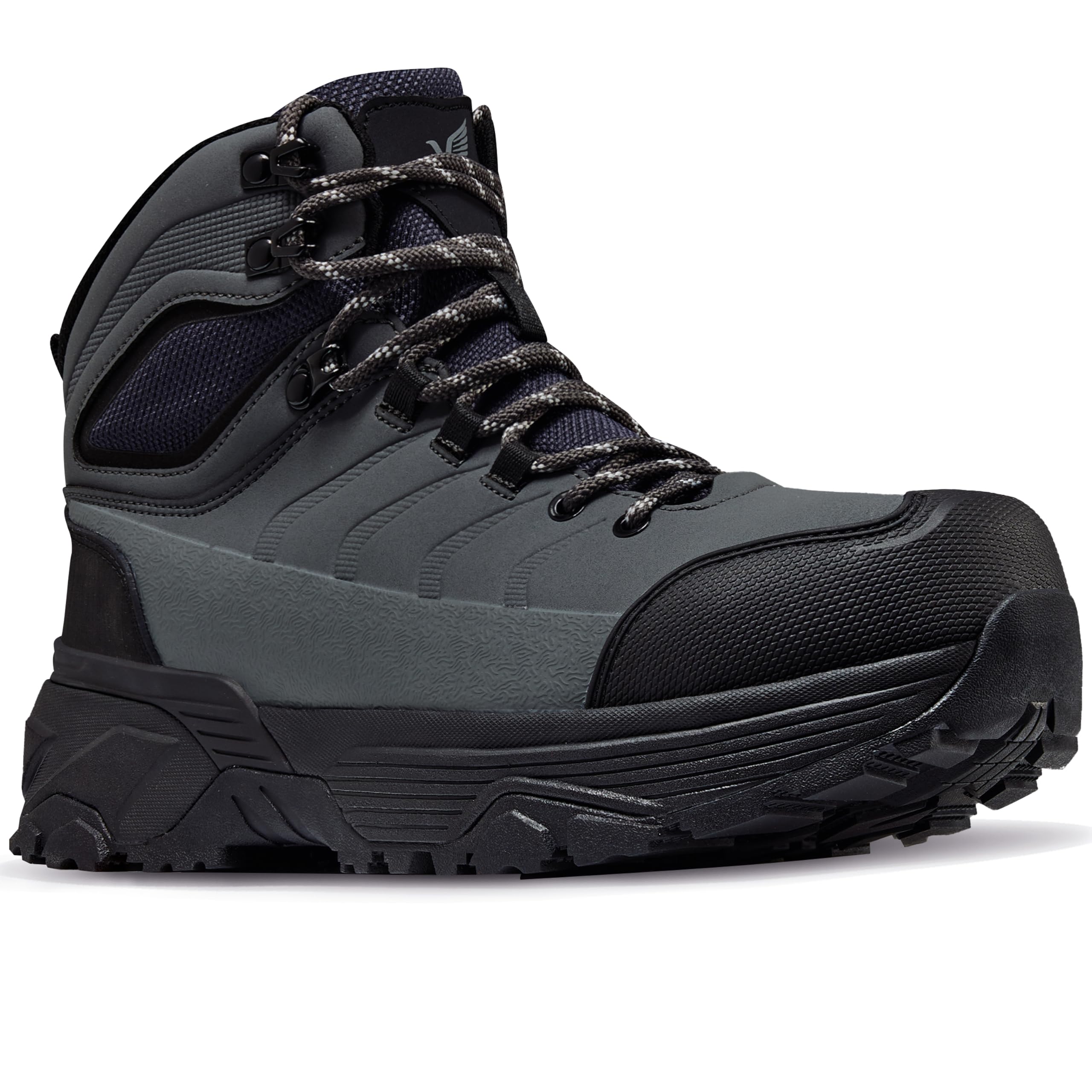 Wondamo Men's Steel Toe Work Boots | ASTM Safety Boots Waterproof Lightweight Non Slip Puncture Resistant Comfortable Industrial Construction Boots