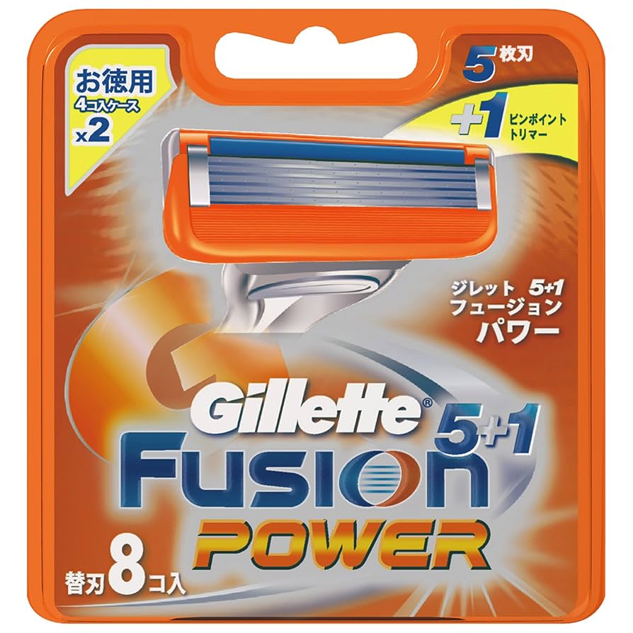P&G ジレット フュージョン5+1 替刃 8個 Amazon.co.jp: ジレット 髭剃り フュージョン5+1 パワー 替刃8個