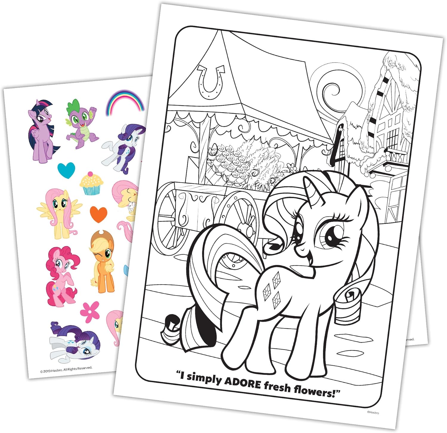 My Little Pony 48-Page Coloring and Activity Book with Temporary Tattoos 47536, Bendon