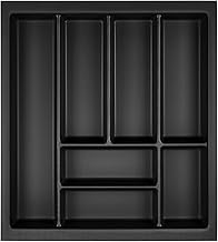 Orga-Box Junker Slim Cutlery Tray 425 x 476 mm Lava Grey with Pearl Structure for 50 Cabinets Kitchen Drawer Insert Perfect Fit for SO SLIM Drawer System