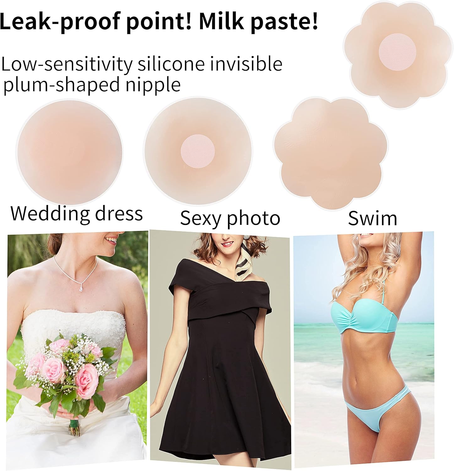 Nipple Covers - Reusable Adhesive Pasties Invisible, Seamless for Party Dresses, Wedding, Daily Wear Comfortable, Waterproof Bra Alternative — image 6