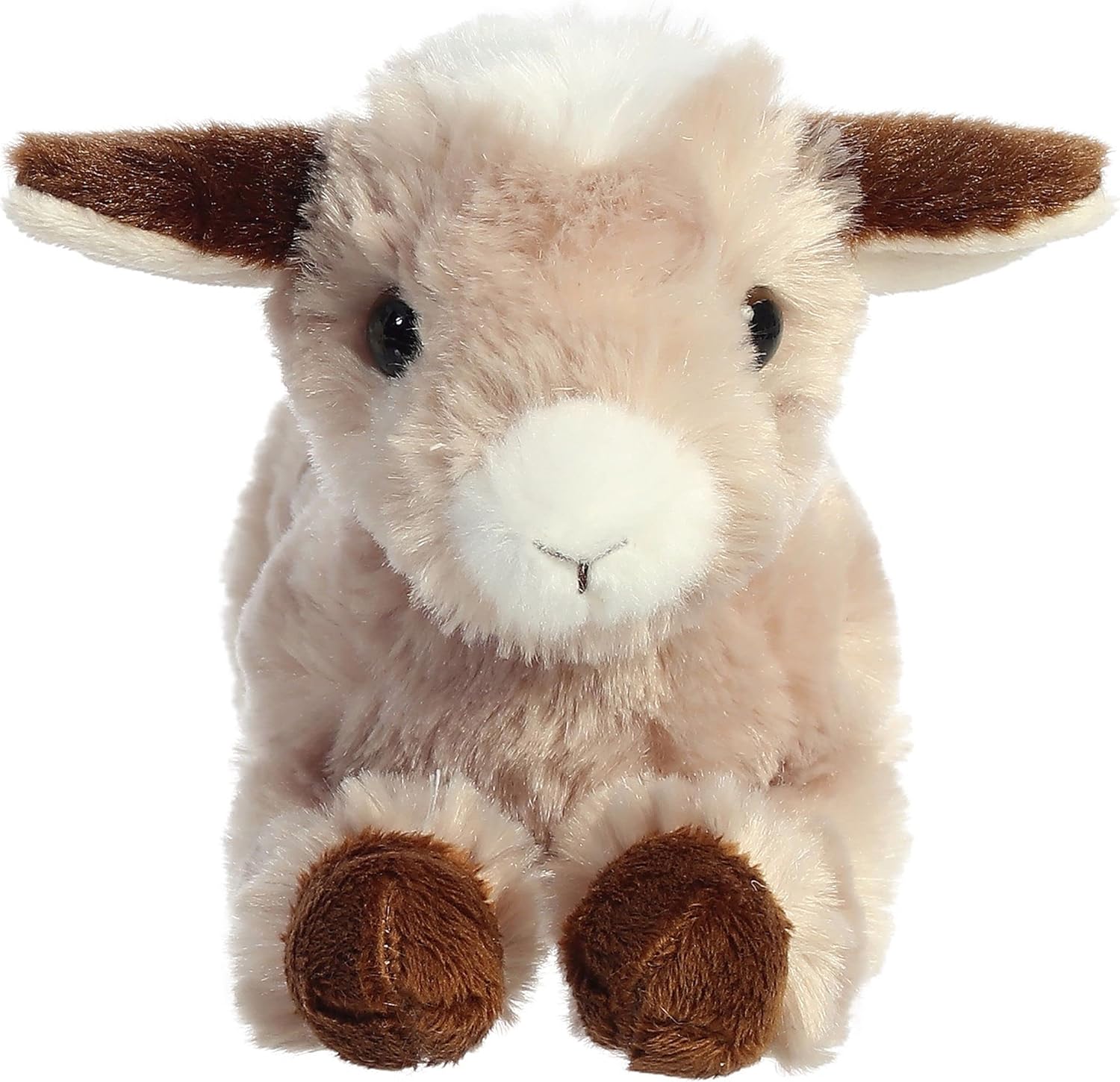Aurora® Adorable Mini Flopsie™ Paisley Goat™ Stuffed Animal - Mini Companions Ready for Playful Adventures - for Kids All Ages, Toddlers, Adults, and Families - Brown 8 Inches
