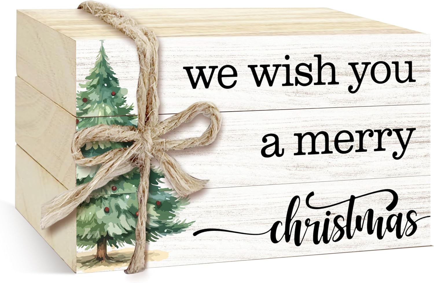 3 Pcs Christmas Decorative Books for Home Decor, Mini Faux