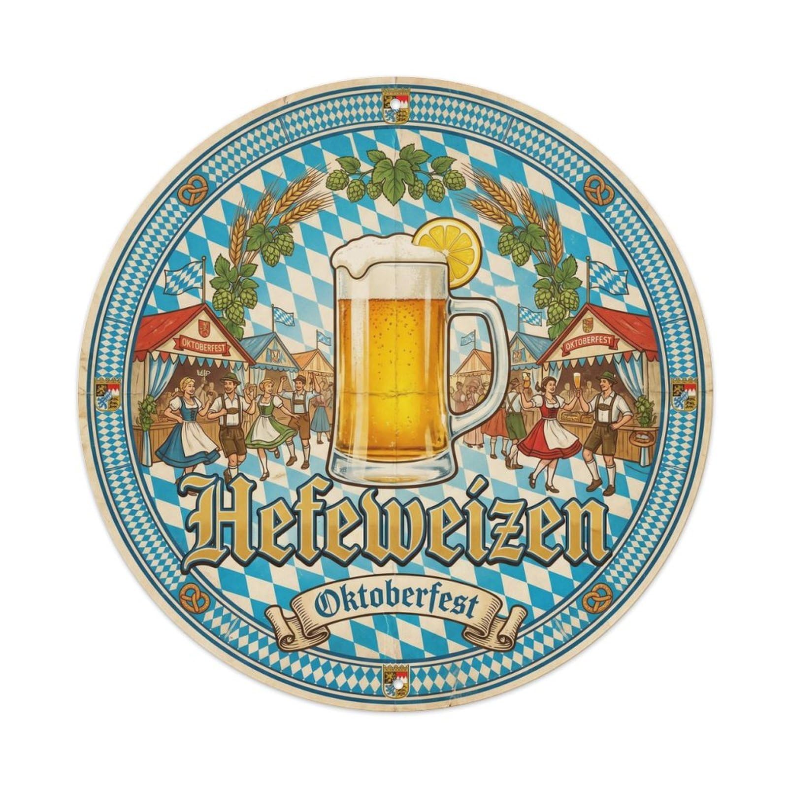 German Wheat Beer Ale Taproom Classic Festival Brew Metal Tin Sign