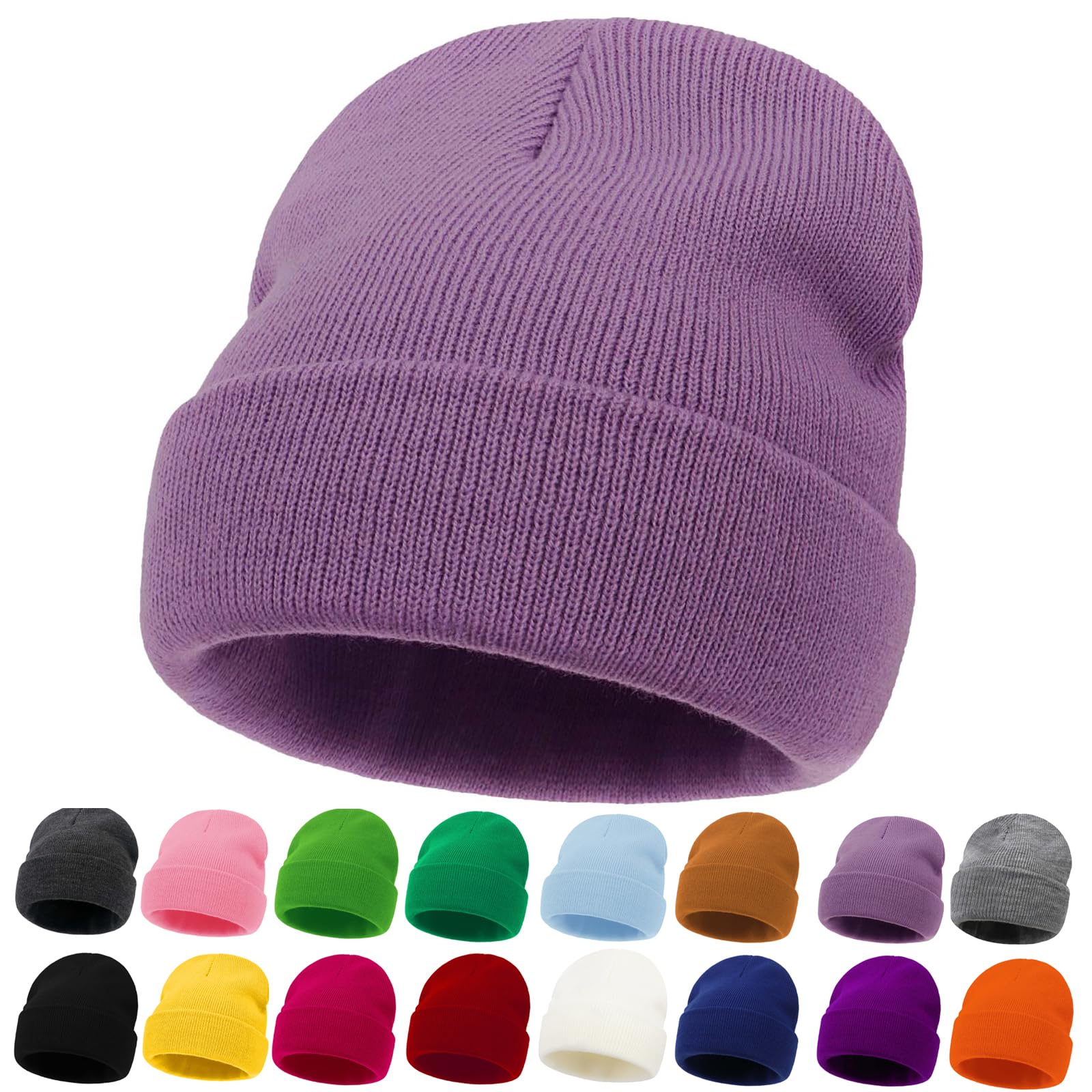 Kids Beanie Boys Girls Winter Hats Children Cuffed Knit Warm Skull Caps