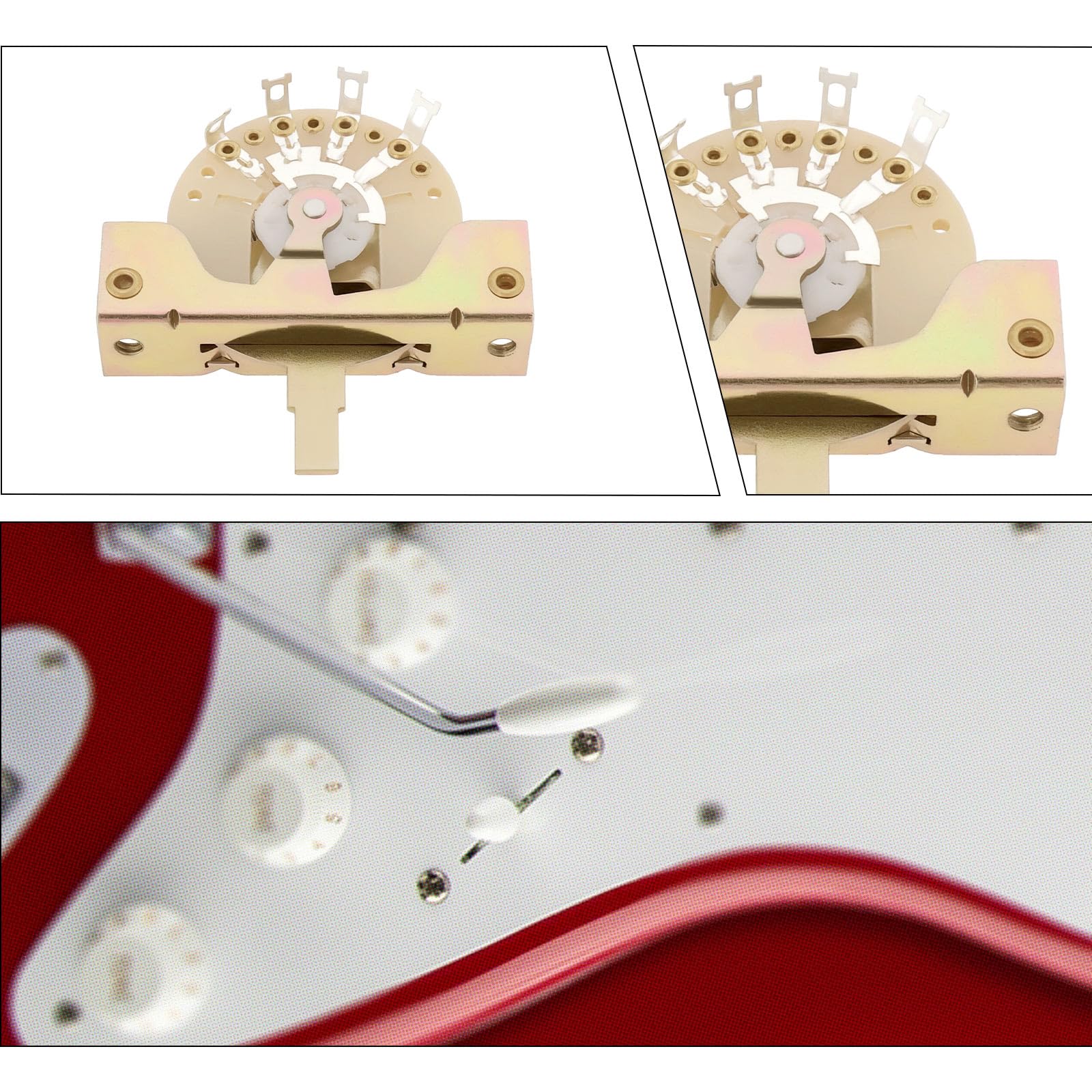 EMSea 1Pc CRL 5-Way Blade Switch with Caps Screws Compatible with Stratocasters for Guitar With Three Pickup Setup - Image 4
