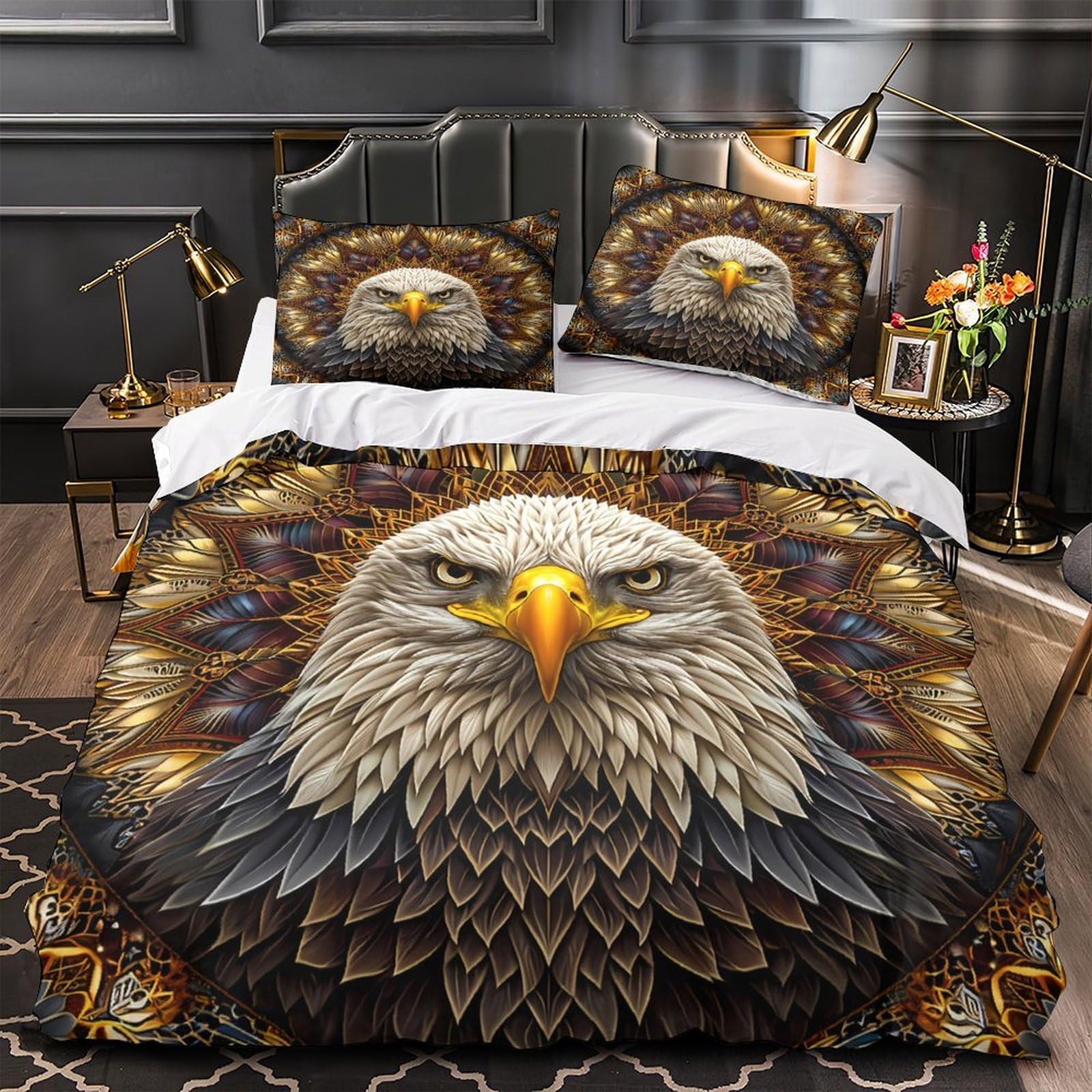 Housse de couette aigle 3D pour la décoration de chambre d'enfant