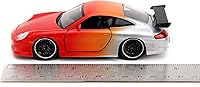 Vista 6 de Jada Pink Slips 1:32 W1 Porsche 911 GT3RS - Auto fundido a presión, juguetes para niños y adultos (imprimación rojo/naranja/plata)