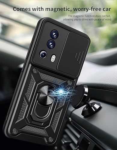 Vista 80 de Carcasa de soporte compatible con Motorola Razr 2023, con cubierta deslizante para lente de cámara compatible con Motorola Razr 40 5G 2023 XT2323-1