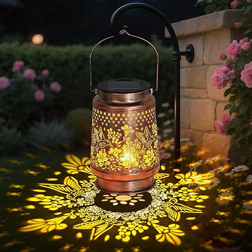 Miniatura 8 de Regalos de Navidad para mujeres, farol solar impermeable al aire libre, decoración de jardín, regalos de cumpleaños de Navidad para mujeres, mamá,