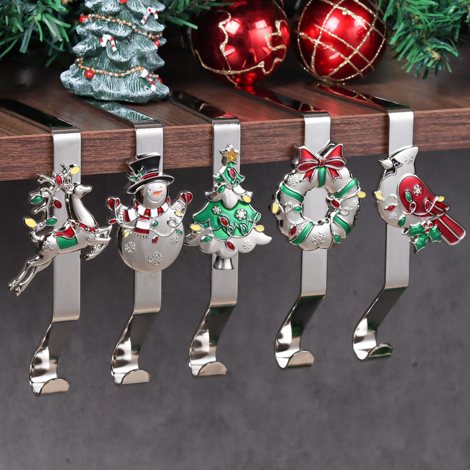 Stocking Holders for Mantle Silver Stocking Holder Stocking Hangers for Mantle Set