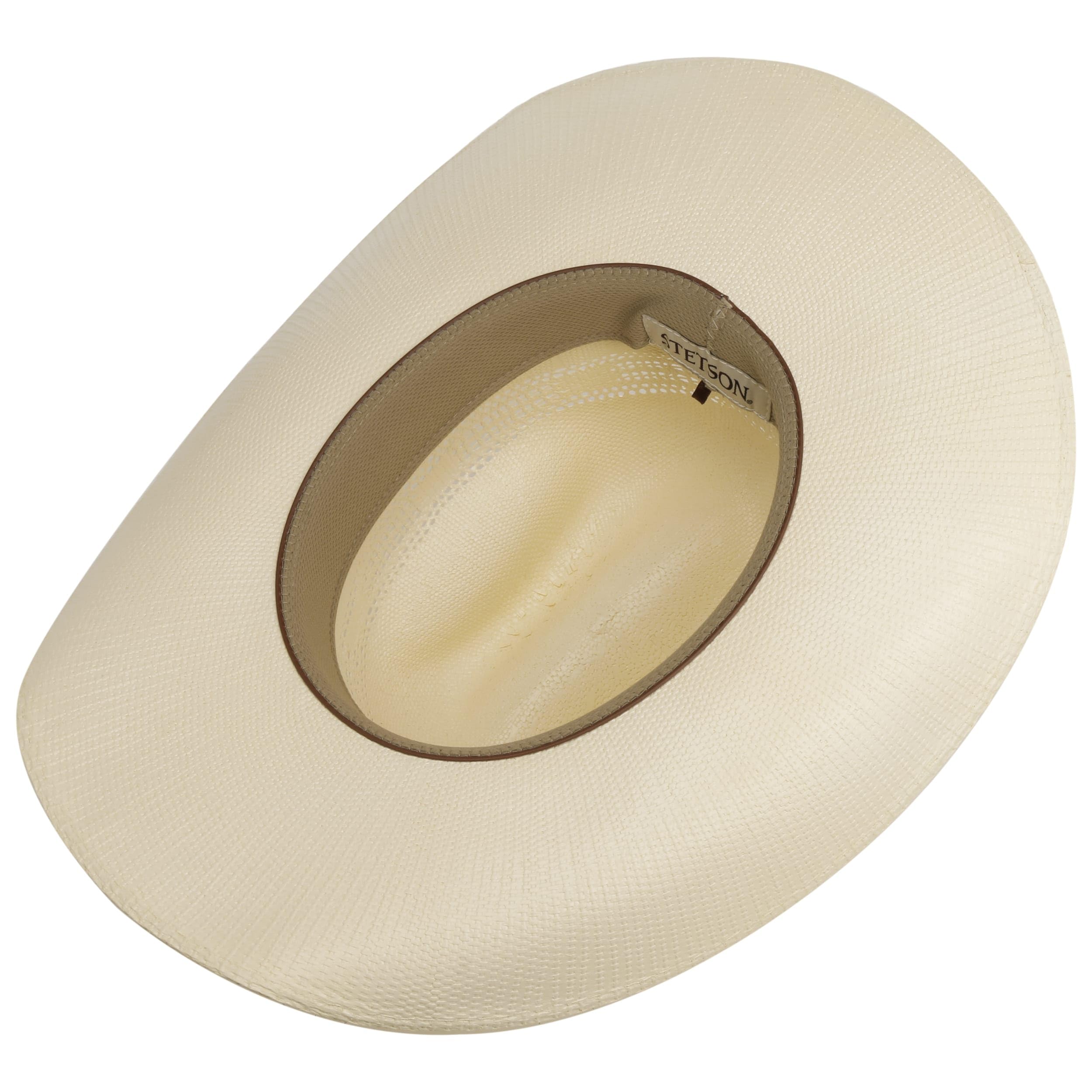 Stetson Ranson Western Vented Toyo Strohhut Einfarbiger Hut Ledergarniturband UV-Schutz 40 Unisex Frühjahrs Sommer