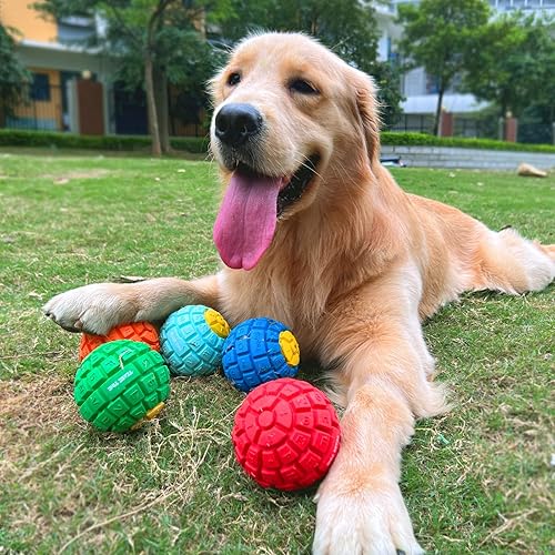 Miniatura 7 de APTMAPT Juguetes interactivos para perros, juguetes para perros, pelota que hace ruido divertido dispensador de golosinas de sonido, juguete de