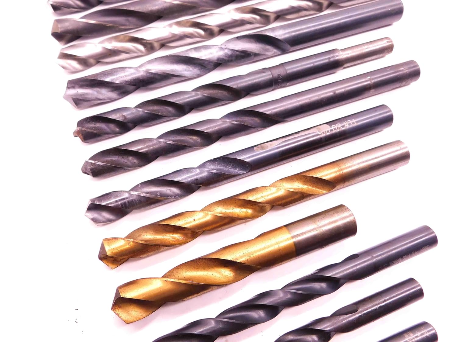 Large LOT of Straight Shank HSS Drill BITS Various Sizes and Types CNC Machinist - BR10833AZ4
