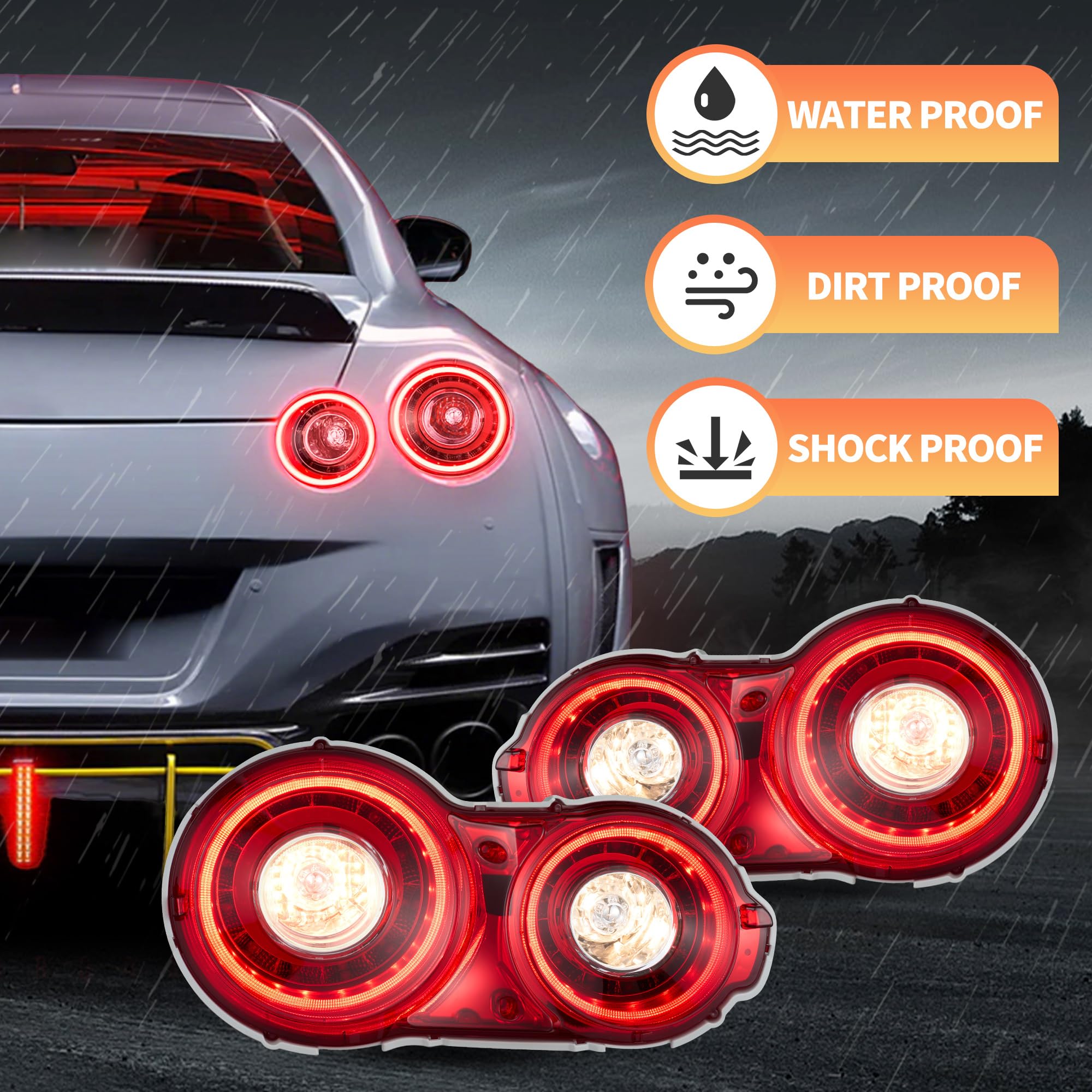 VLAND Tylne światło LED kompatybilne z GT-R R35 2008-2023