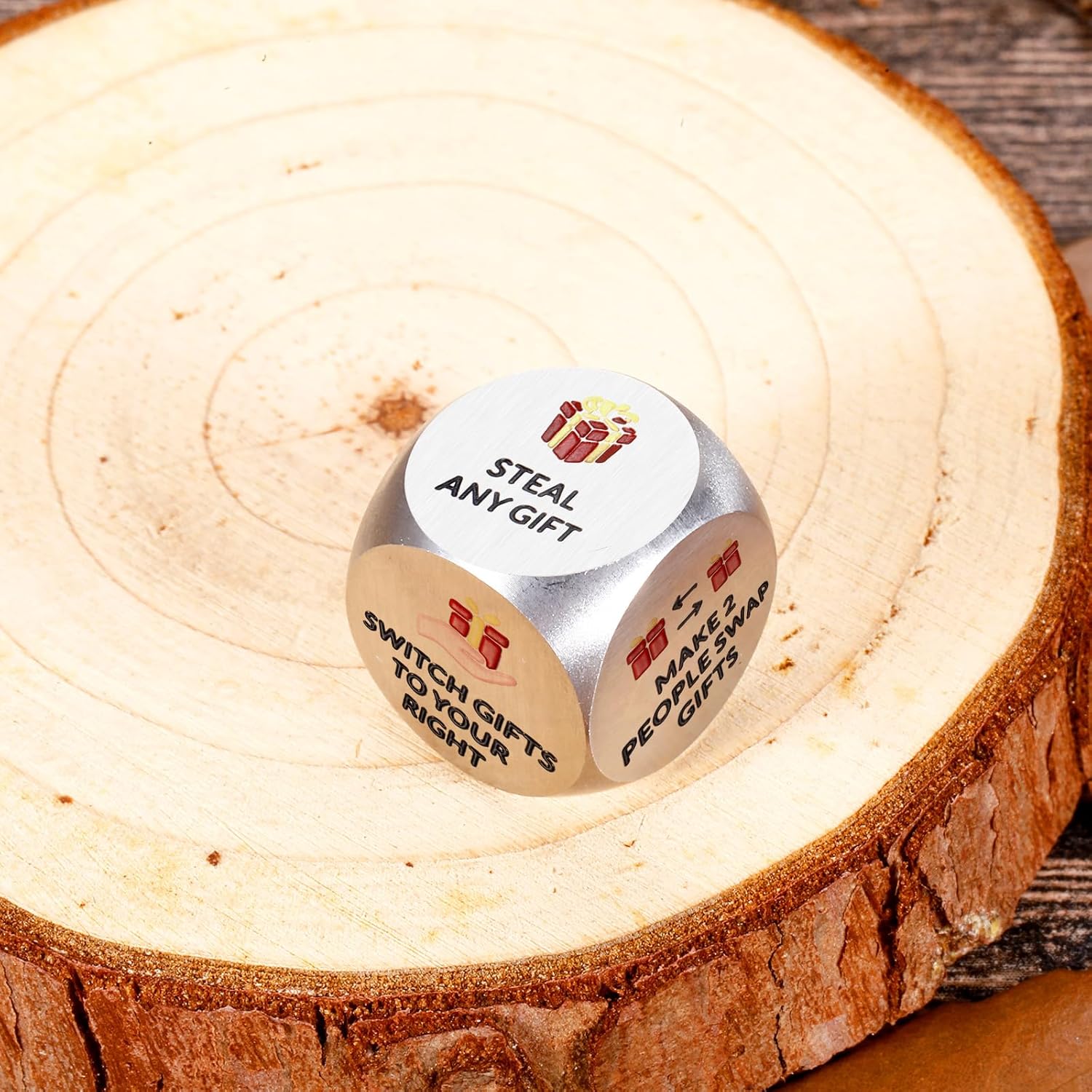 Santa Swap Gift Exchange Dice, Christmas Games Dice Stocking Stuffers for Party Games, Fun Christmas Games for Family Party, Xmas Dice Gifts for Teens, Adults, Grandkids, Holiday Christmas Gag Gifts