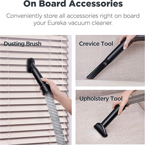 Vista 17 de Eureka PowerSpeed - Aspiradora vertical ligera para alfombras y suelos duros, potente aspiradora vertical sin bolsa para mascotas domésticas, Azul