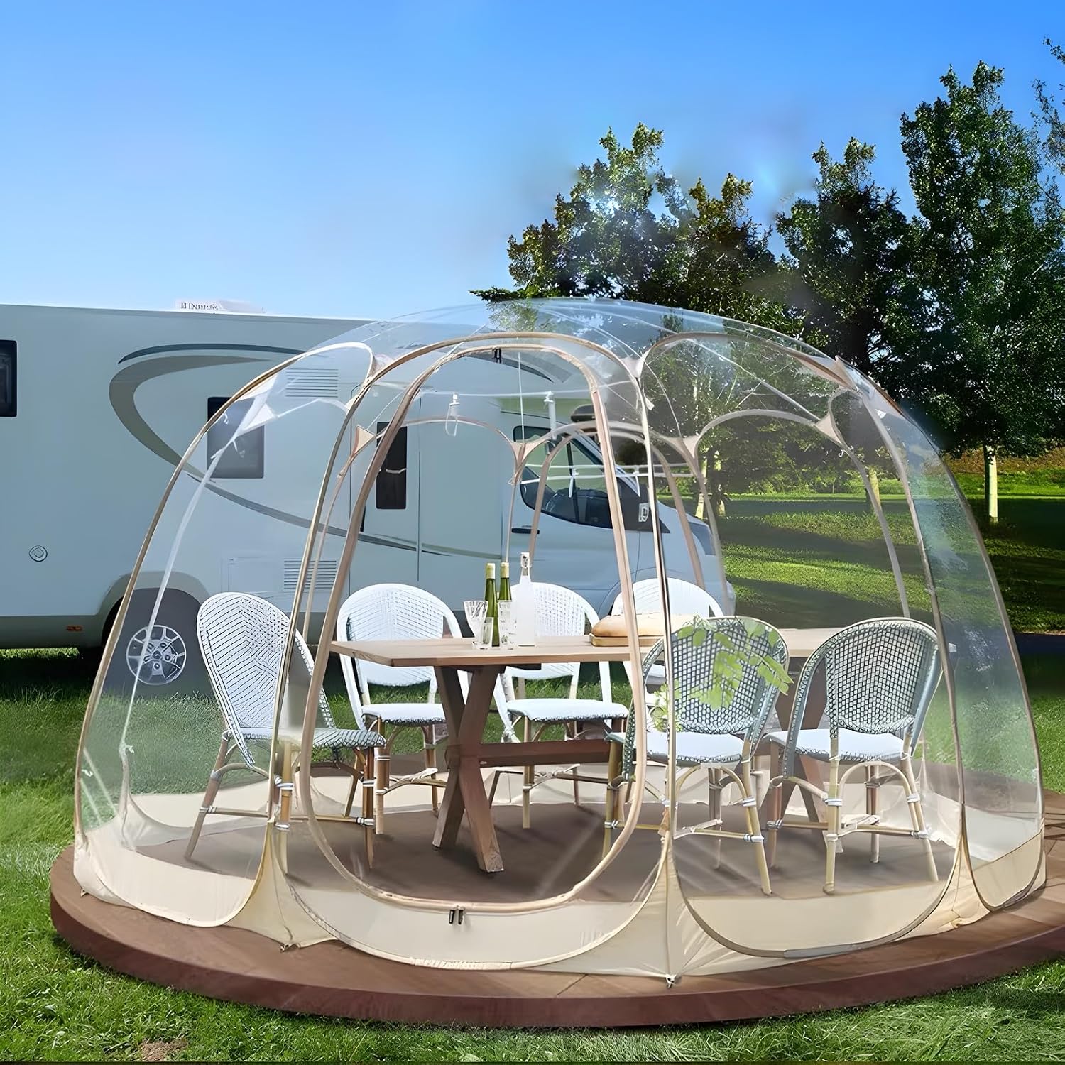 Pop Up Bubble Tent, Bubble House, Instant Igloo Tents, Thickened PVC Material, for Courtyard, Party, Hotel Features(Small)
