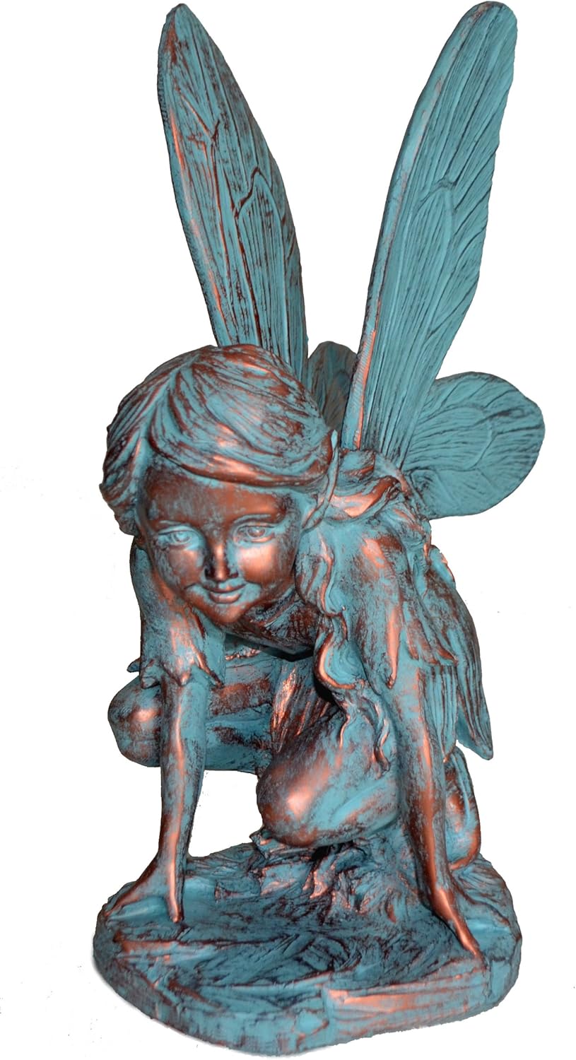 HomeStyles Butterfly Fairy 96136 Large Statue Bronze Patina, 20" H